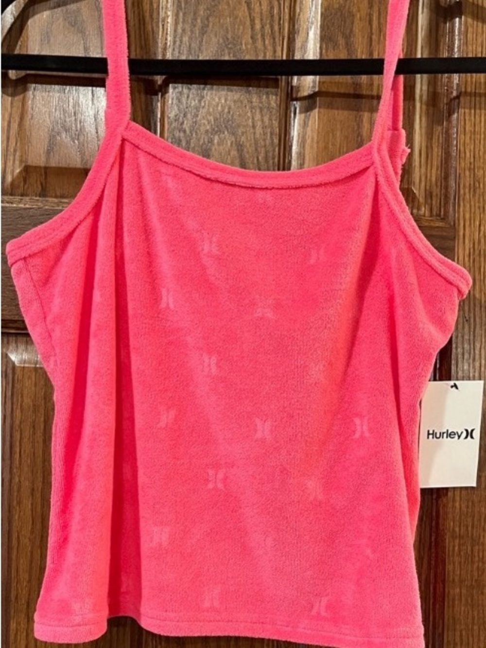 Hurley Bright Pink Terry Cami with Adjustable Straps